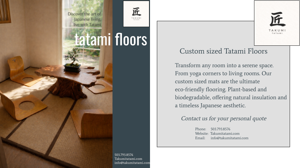 Tatami floors, custom made