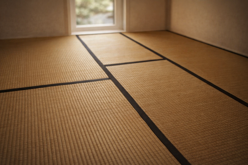 Custom tatami mat close up