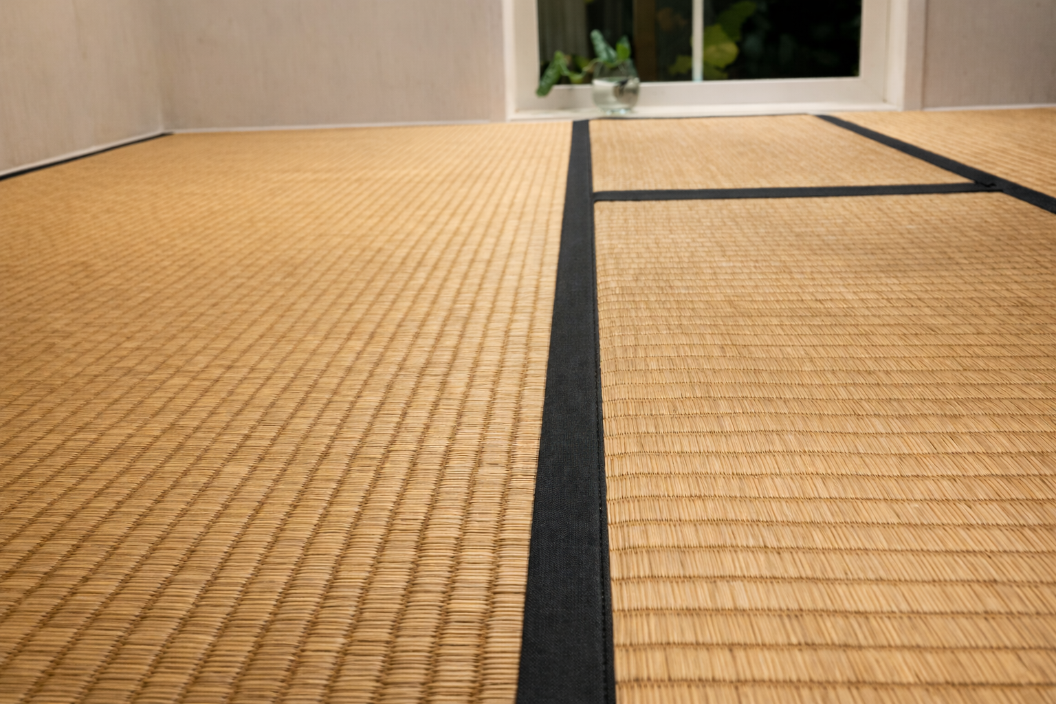 Custom tatami close up border